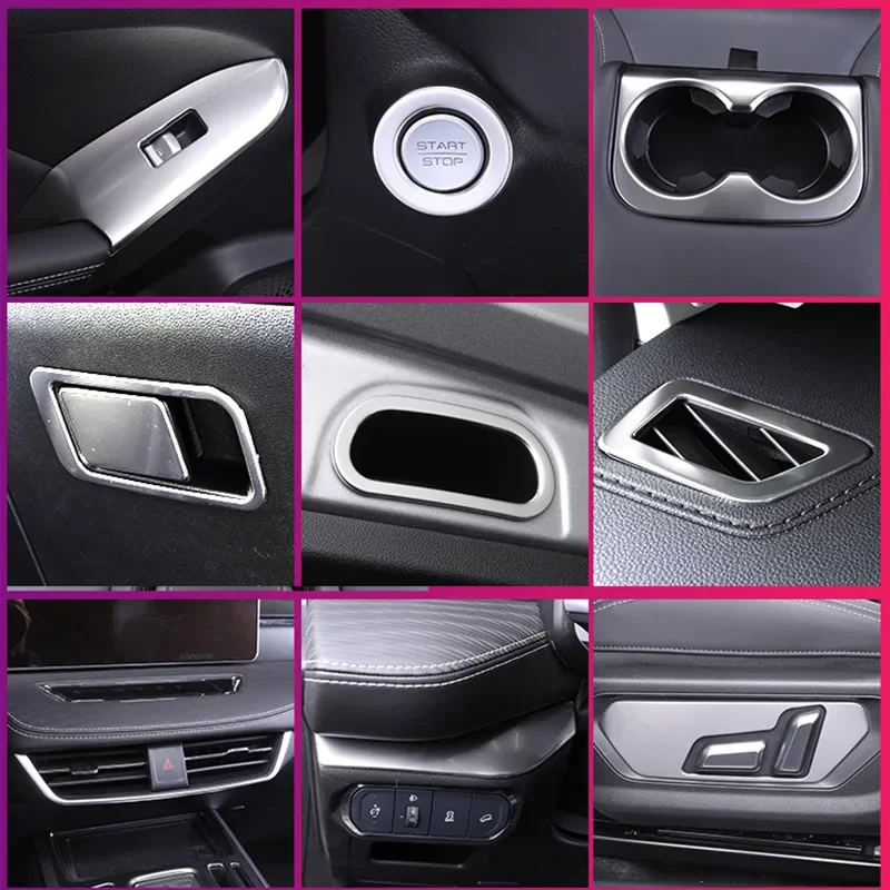 

Серебристый для haval JOLION 2021-2022 Панель переключения передач Воздуховыпускное отверстие Модифицированный интерьер