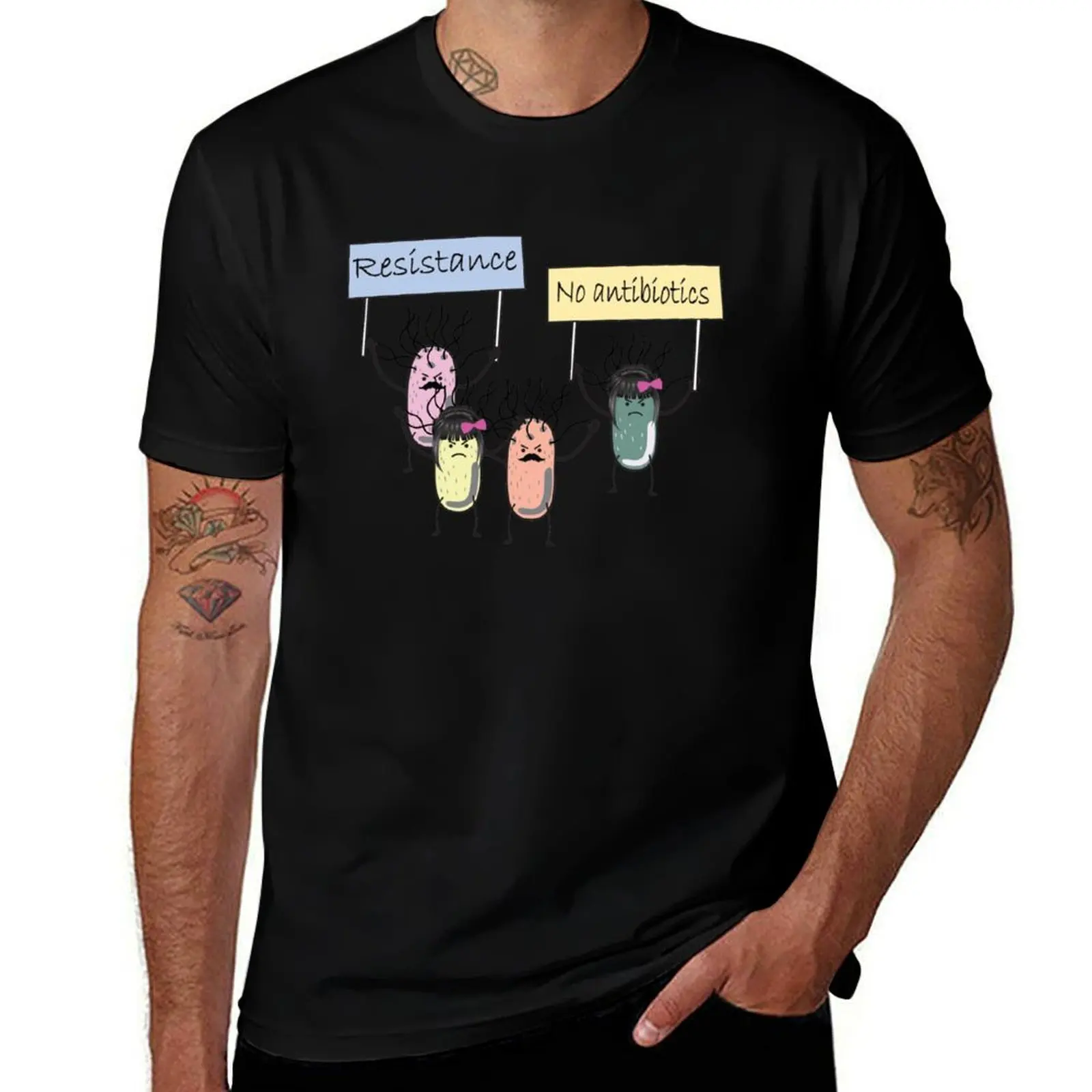 bacteria and virusantibiotics in virology and bacteriology T-Shirt Big Size Simple T-Shirt
