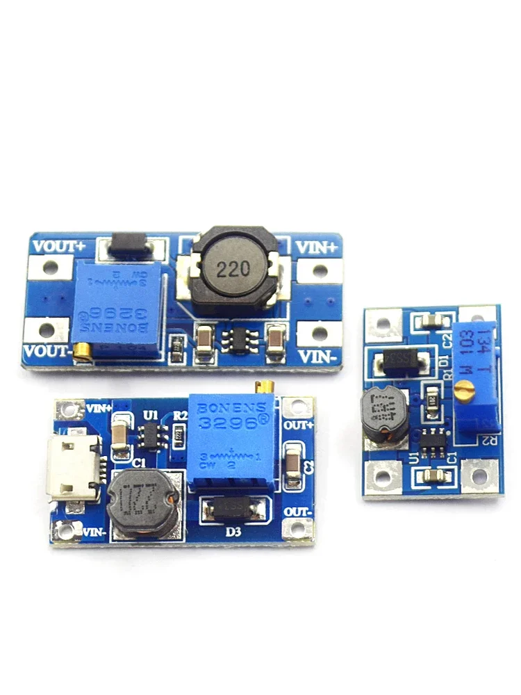 2A Boost Board DC-DC Adjustable Boost Regulator Power Supply Module MT3608 Input 2-24V 5/9/12/28V