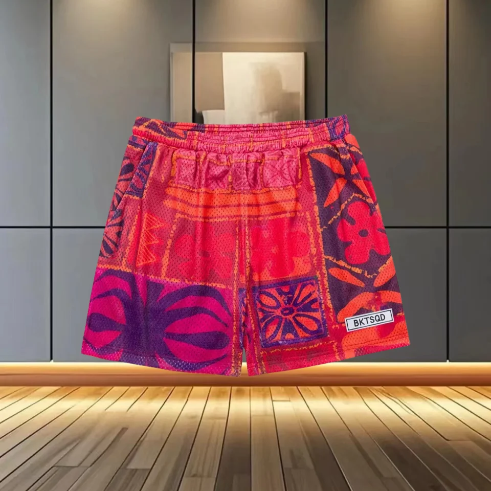 

2025 New Summer Basketball Shorts Men's Fast Drying Loose Sports Shorts Casual Beach Shorts Mesh Breathable Shorts Men's