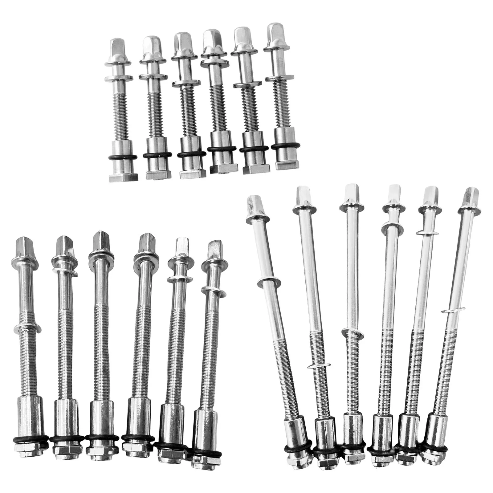 

6 шт., барабанные натяжные стержни, барабанные винты, набор винтов 1 барабан, фурнитура, универсальная нержавеющая сталь для Snare, аксессуары для барабана «сделай сам»