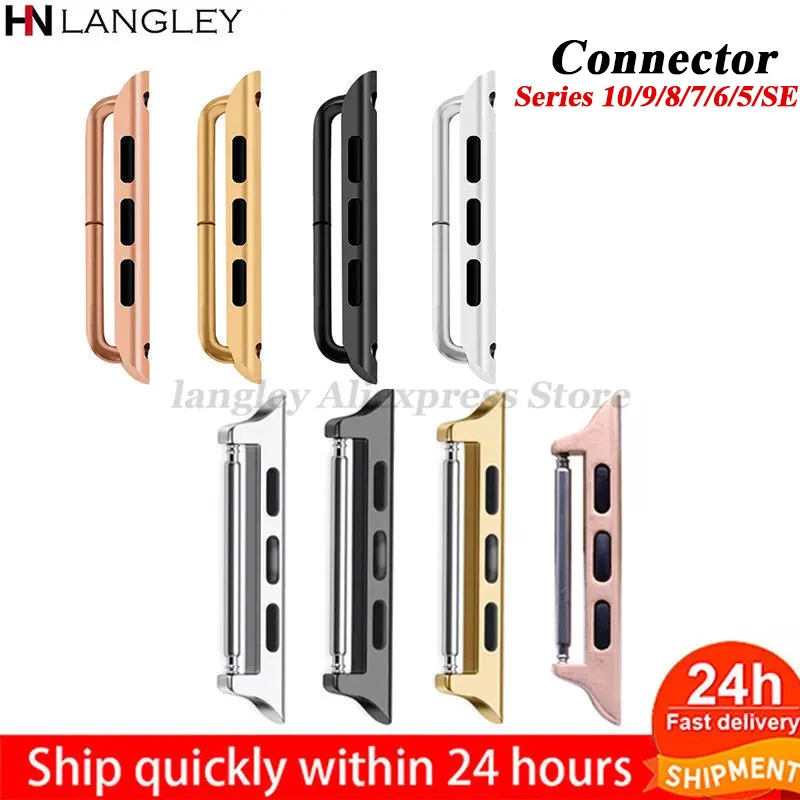 Разъем-адаптер для Apple Watch Ultra 49 мм, разъемы для ремешка для iWatch 10 9 8 7 SE 6 5 46 мм 45 мм 44 мм 42 мм, адаптер с металлической застежкой