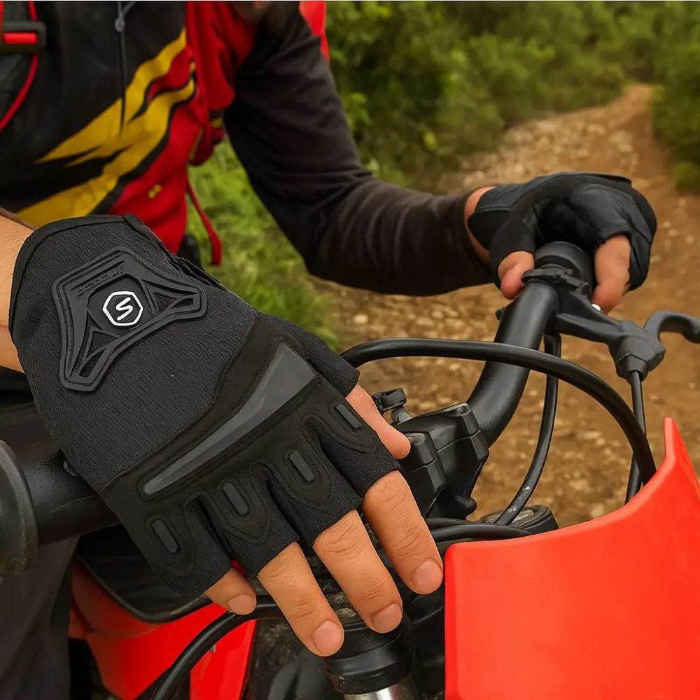 

Comfort Anti Slip Motorcycle Gloves Breathable Wear-Resistant Cycling Gloves Adjustable Outdoor Sports Gloves Outdoor Fitness