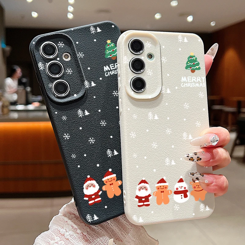 Happy New Year Christmas Case For Samsung Galaxy A55 A35 A25 A15 S24 S23 S22 Ultra S21 S20 FE A16 A52 A53 A14 A34 A54 5G Cover