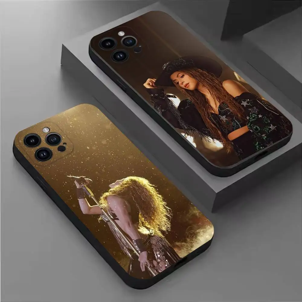 

Singer Famous S-Shakira Phone Case For iPhone 17,16,15,14,13,12,11 Plus,Pro Max,XS,X,XR,SE,Mini,8,7,Soft Silicone Black Cover