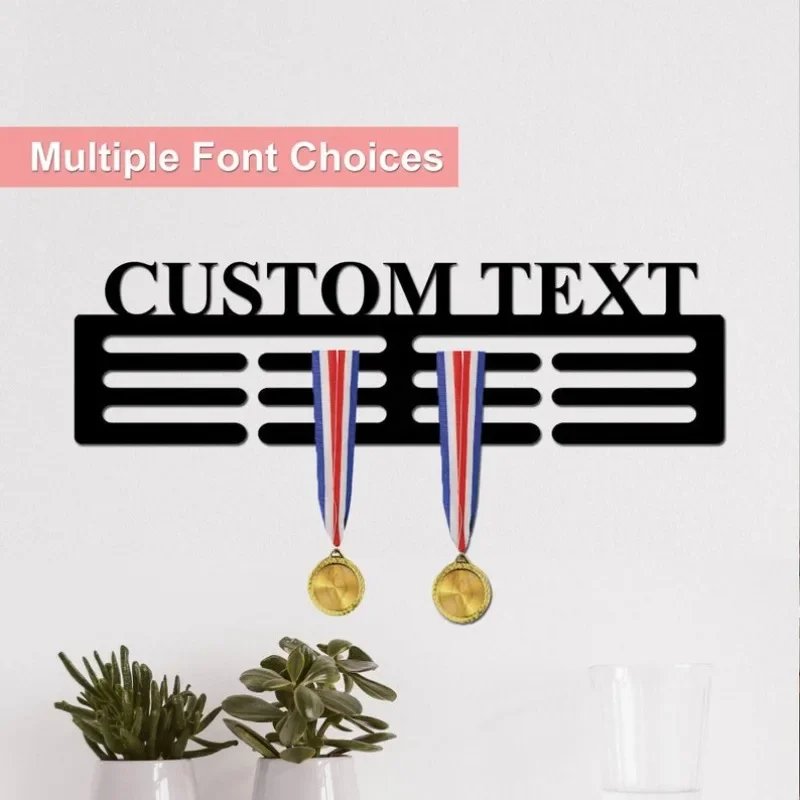 맞춤형 이름 메달 행어, 맞춤형 텍스트 메달 거치대 랙, 메달과 리본용 12 단, 메달상 디스플레이, 맞춤형 선물