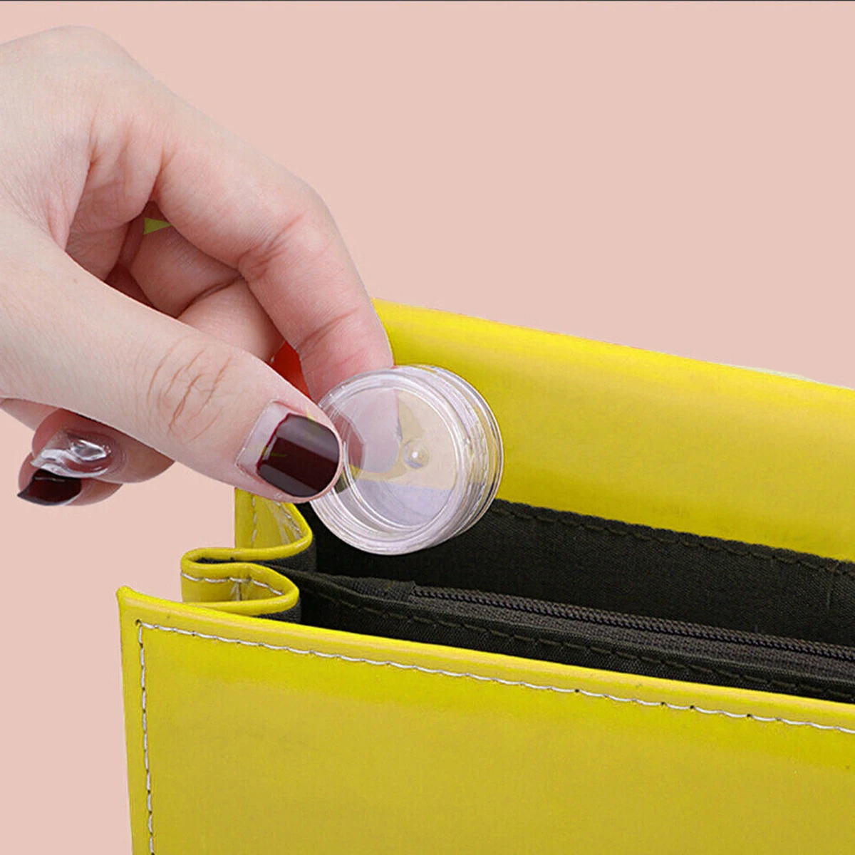 

100Pcs Mini Plastic Cosmetics Makeup Box Nail Art Storage Pot Container Clear Sample Lotion Jar
