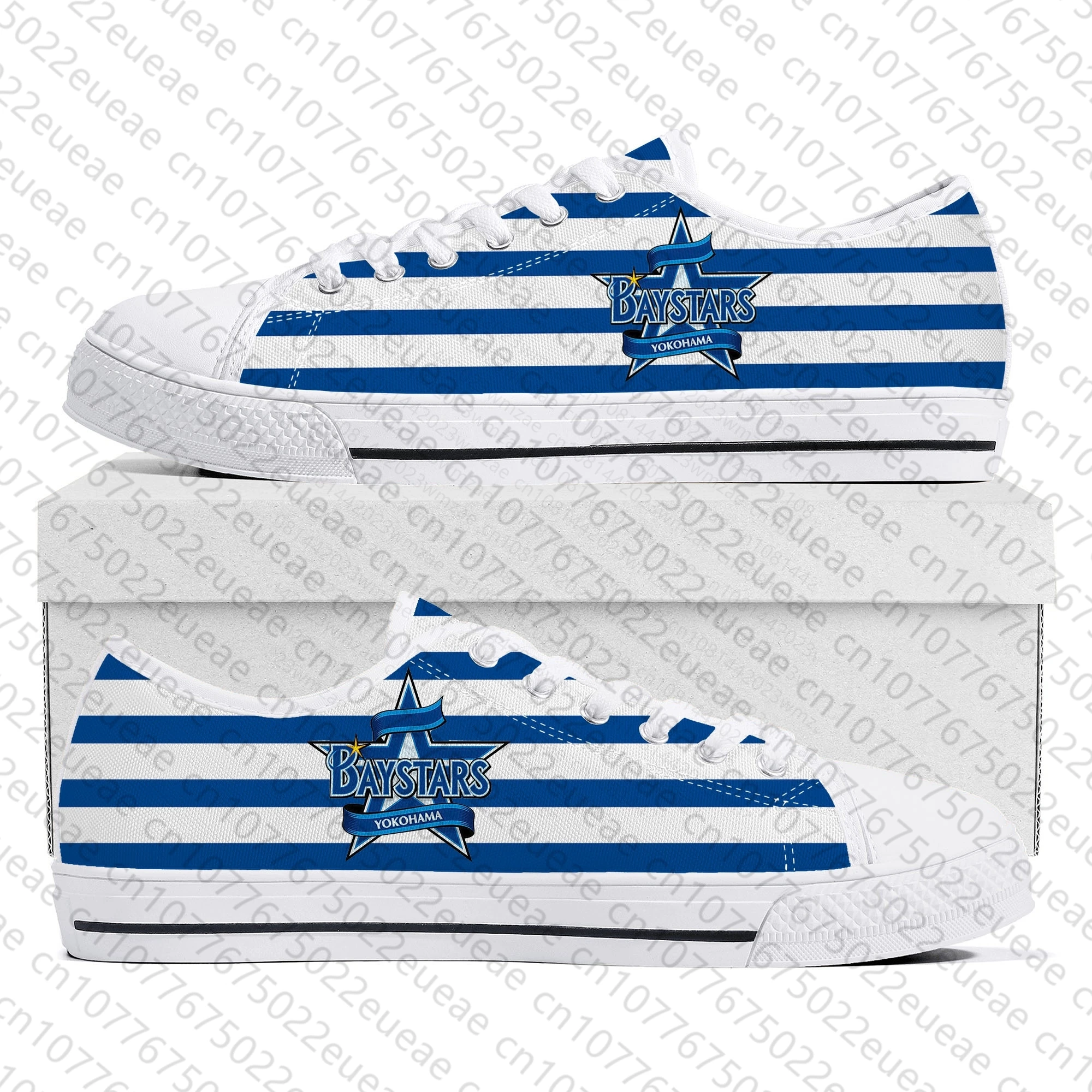 ベイスターズ  Yokohama BayStars baseball Low Top Sneakers Mens Womens Teenager Canvas High Quality Sneaker Casual Custom Made Shoes