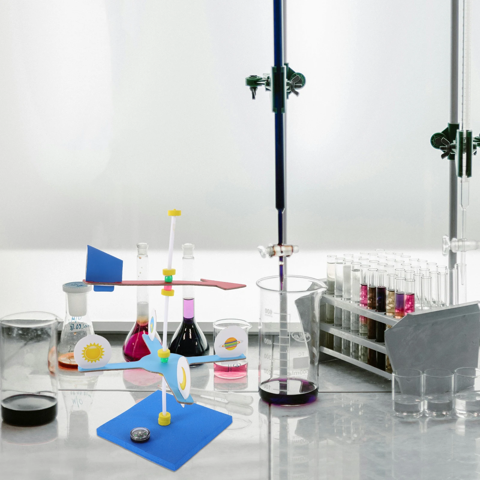 

1 set STEM Vane Toy Diy Science Experiment Kit Educational Assembly Plaything Learning Set 3D Science Kits Hands-on for Kids