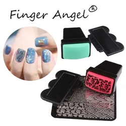 Silicone/Rubber Nail Art Stamping Kit Manicure Plate Stamp Nail Art Stamper Scraper Set for Transfer Stamp Plates Image Tools
