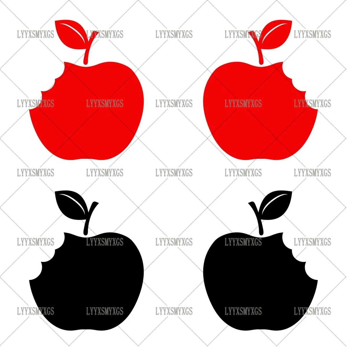 

Self-Adhesive Custom Apple Fruit Car Stickers Waterproof Sunscreen Vinyl Decal PVC wholesale Car Accessories