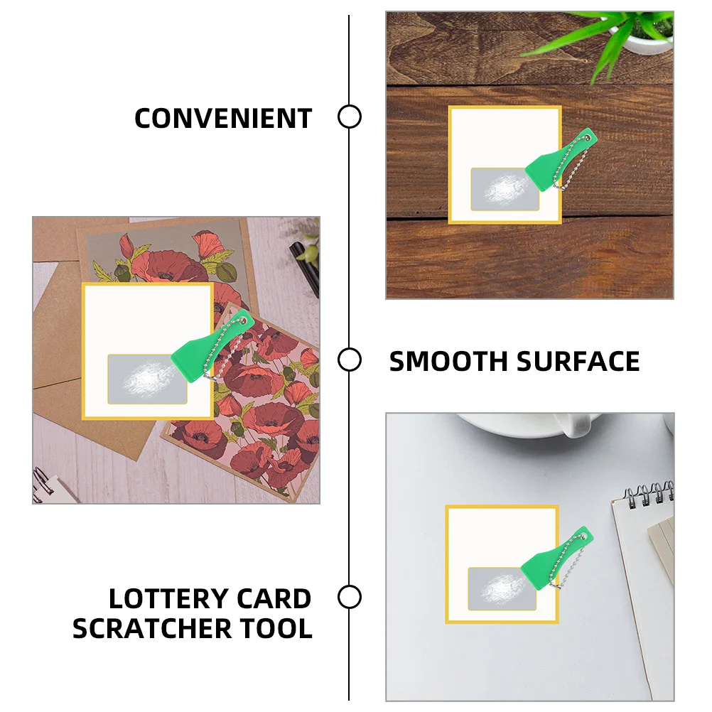 

20Pcs Scratch Off Tool for tickets Durable Plastic Scraper Multi-Use for Home Car Office Scratcher Scratcher Keychain