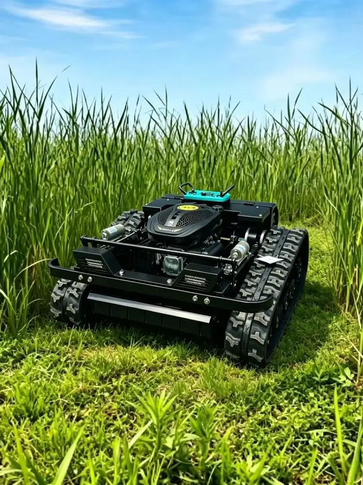 Ferngesteuerter Hochleistungs-Rasenmäher 800mm Schnittbreite Raupenmäher Multifunktions-Trimmer CE EPA Zertifiziert Einfaches Design