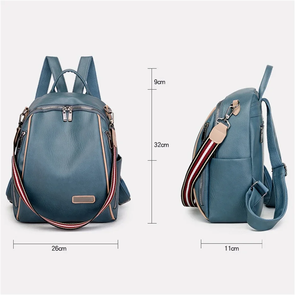 Multifunction Women Backpack High Quality Leisure Rucksack Vintage Leather Mochilas Shoulder Bags Backpacks Fashion Daypack