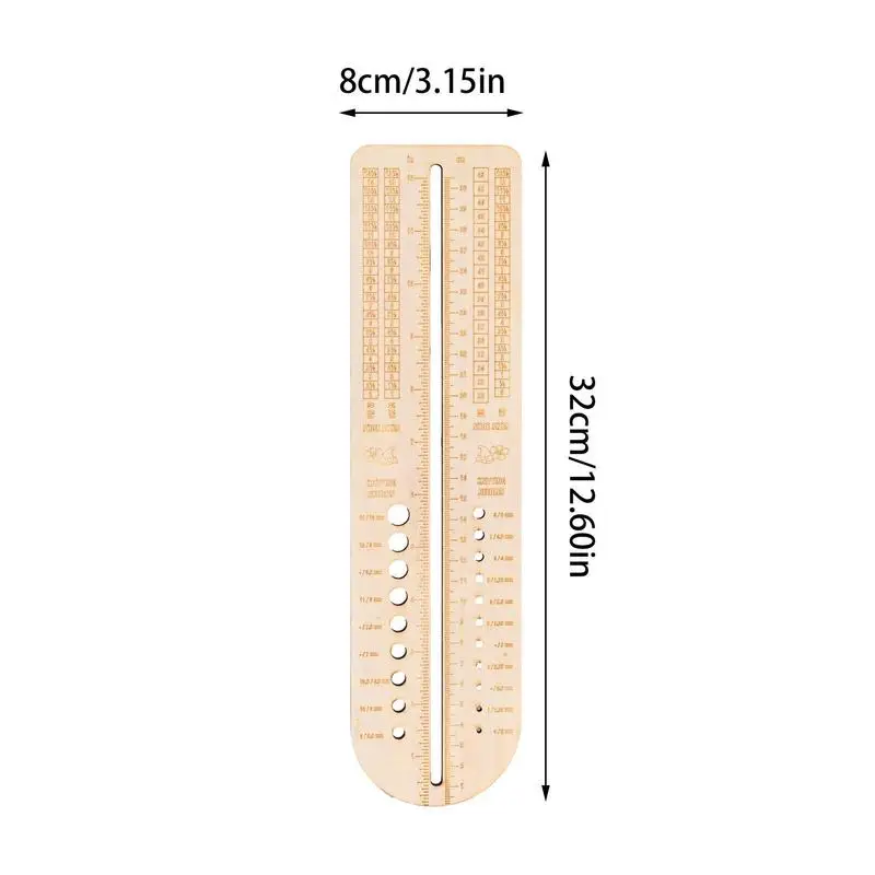 Sock Ruler Tool For Knitting Professional Knitting Tool Portable Durable Gauge Crochet Durable Size Blockers for Sewing