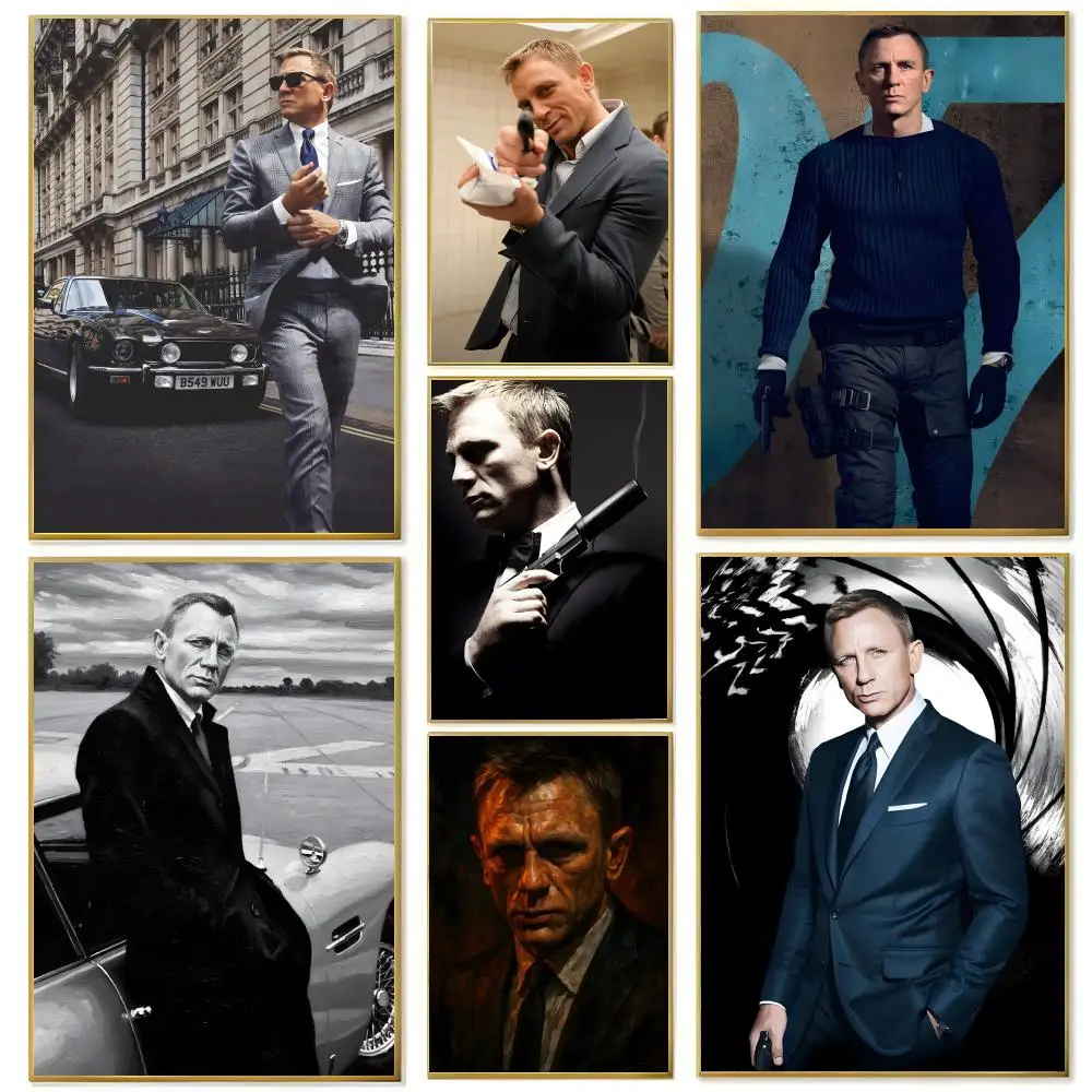 Star-D-Daniel C-Craig-G Poster Wall Art Print Art Suitable for Living Room Bedroom Bar Parlor Home Decor Gift