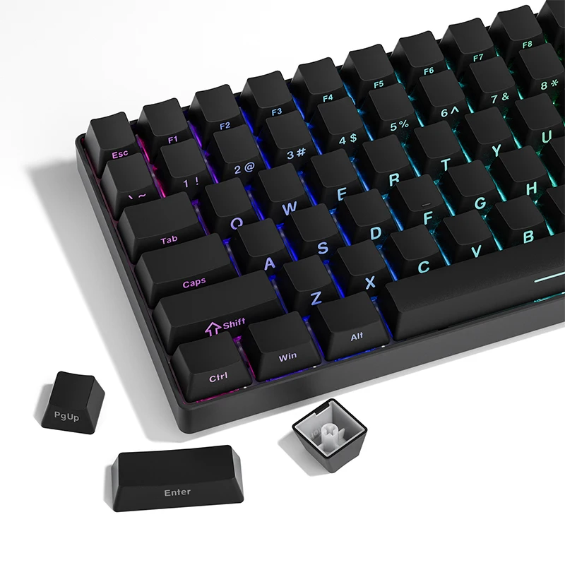 

136 Key PBT Side Print Shine Through Backlit Keycaps For MX Mechanical Keyboard 61/68/84/87/96/98/100/104/108