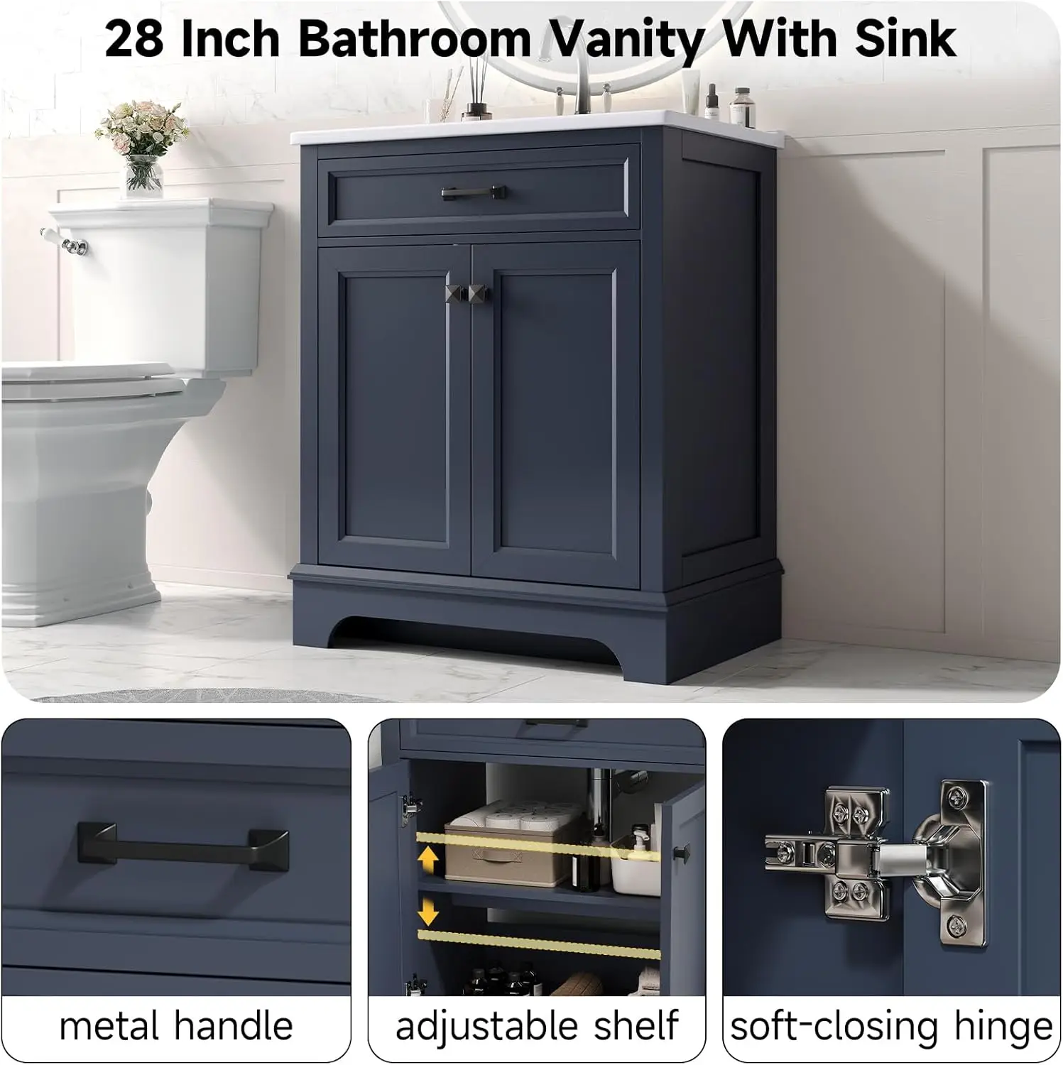 28" Modern Vanity Sink 3