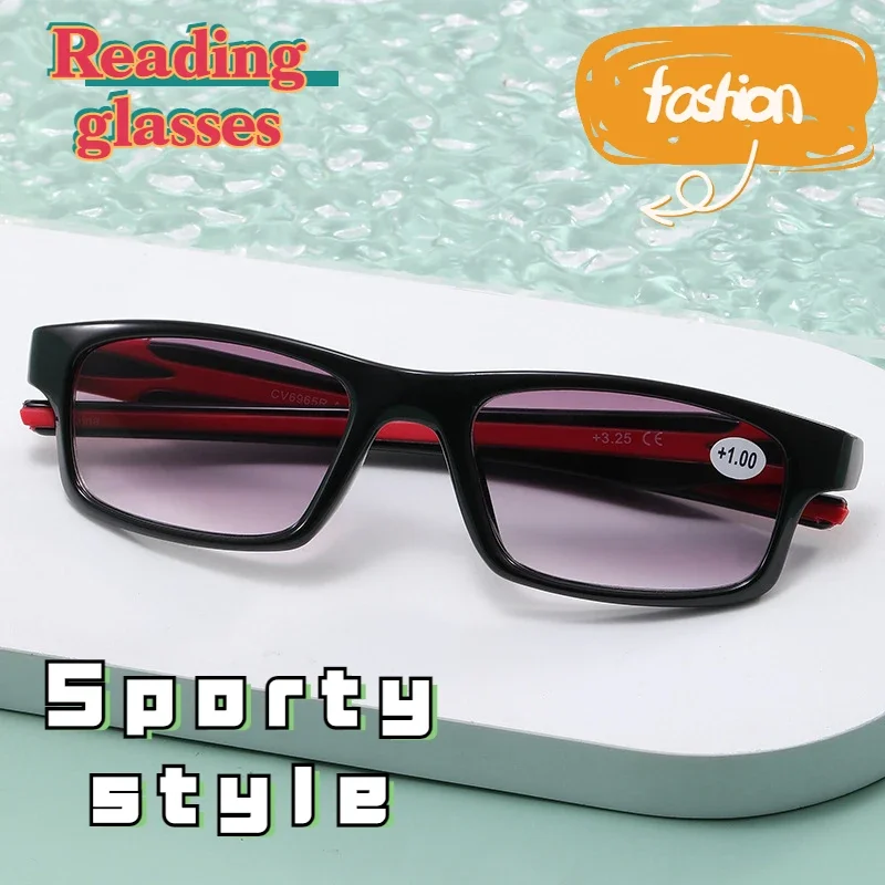 

Sports Style Square Glasses Frame Reading Sunglasses Unisex Fashion Glasses With +1.0 to +4.0