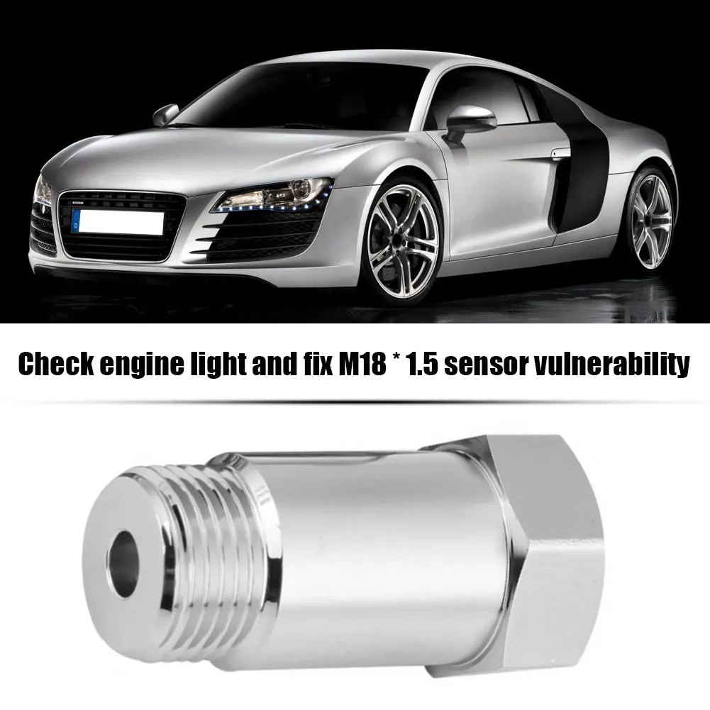 M18X1.5 Oxygen O2 Sensor Extender Car CEL Fix Check Engine Light Eliminator Adapter Converter O2 Oxygen Sensor Spacer