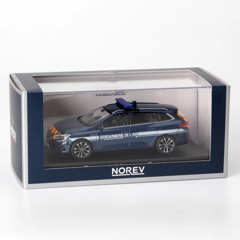 NOREV 1:43 Scale Diecast Alloy MEGANE SPORT TOURER 2022 Toys POLICE Cars Model Blue Classics Adult Souvenir Gifts Static Display