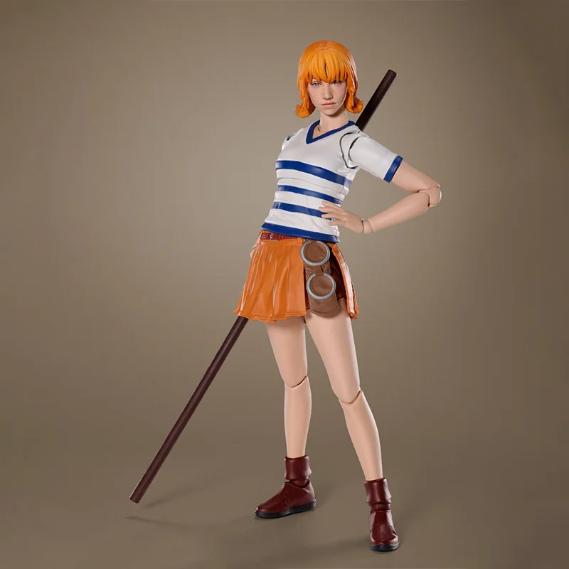 Bandai Original Genuine Figure One Piece Season 1 Model Kit SHF Nami Collection Action Figure Model for Children's Toys Gifts