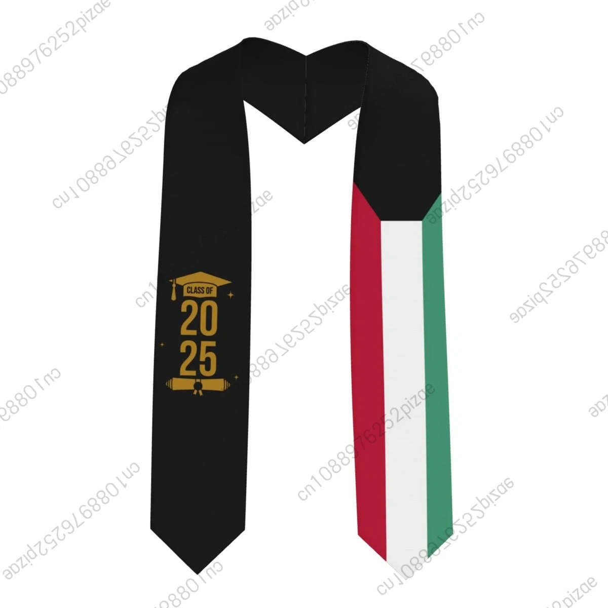 جديد فئة علم الكويت 2025 183*13 سنتيمتر سرق وشاح التخرج للطلاب الدوليين فخور #4