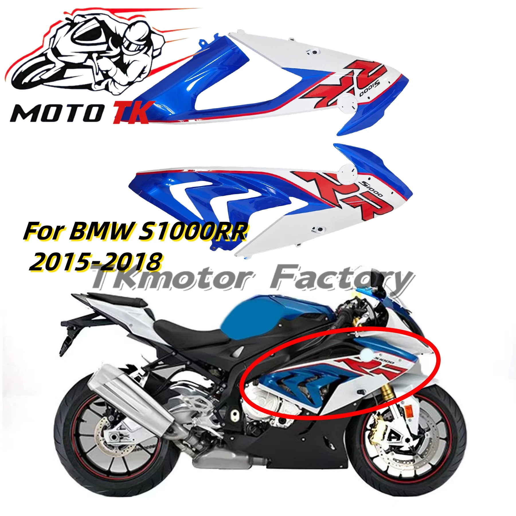 

Front Upper Side Panel Cover Shield Cover Gas Fuel Tank Side Panel Fairing For S1000RR S1000 RR S 1000RR 2015 2016 2017 2018