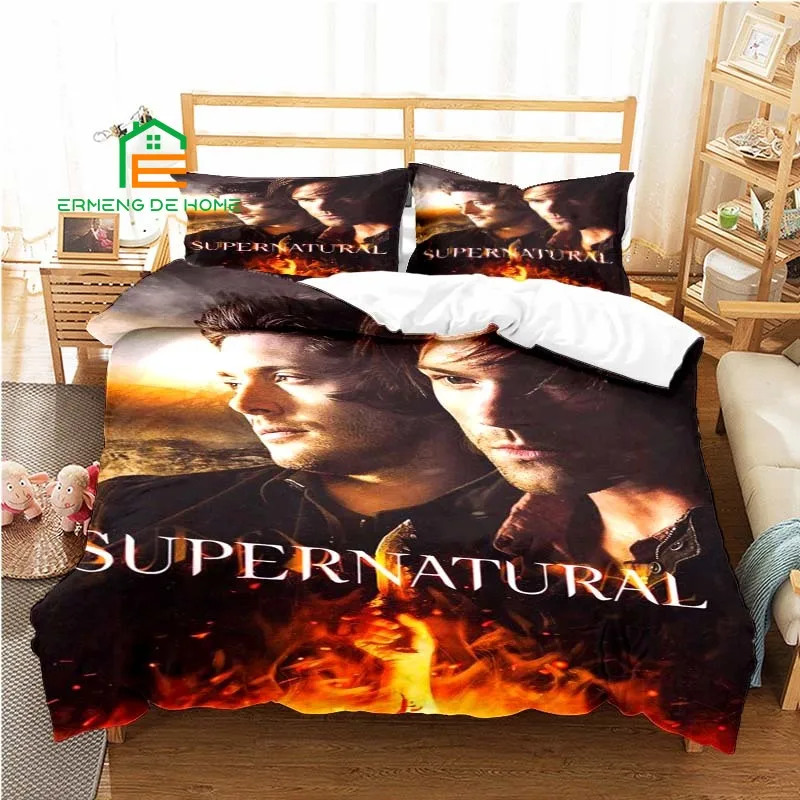 Supernatural Pattern Duvet Cover Set Bedding Queen King Kids Boys Girls Bed Set Game Quilt Cover Comforter Cover Bedding Set