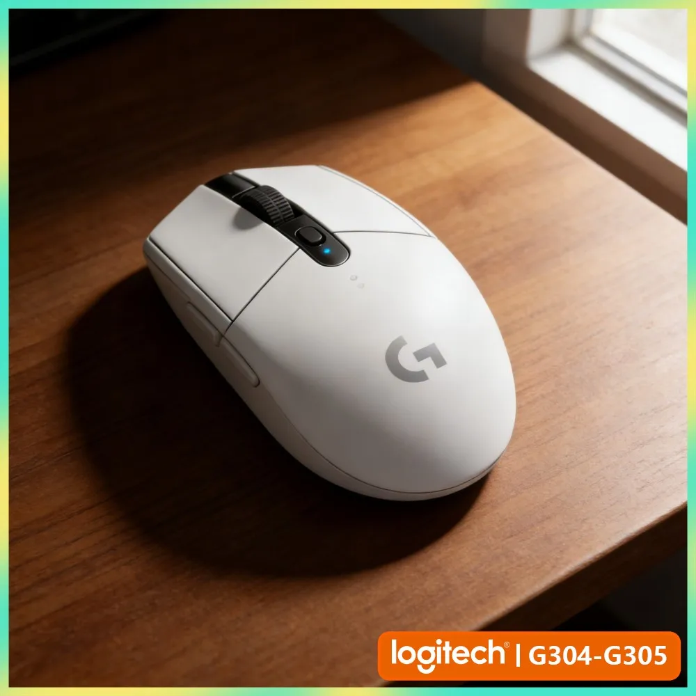 Logitech G305 Wireless Gaming Mouse LIGHTSPEED, 12000 DPI HERO, 6 Custom Buttons, 250H Battery, 99G, PC Mac Gamers Pick