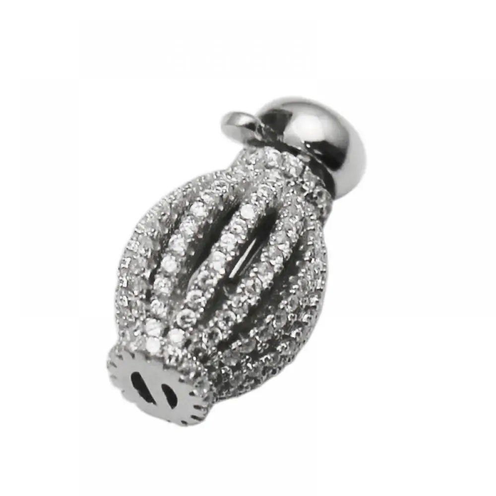 

Beadsnice стерлингового серебра 925 пробы жемчужная коробка застежка циркон разъем для жемчужного ожерелья ювелирные изделия аксессуары ID35305