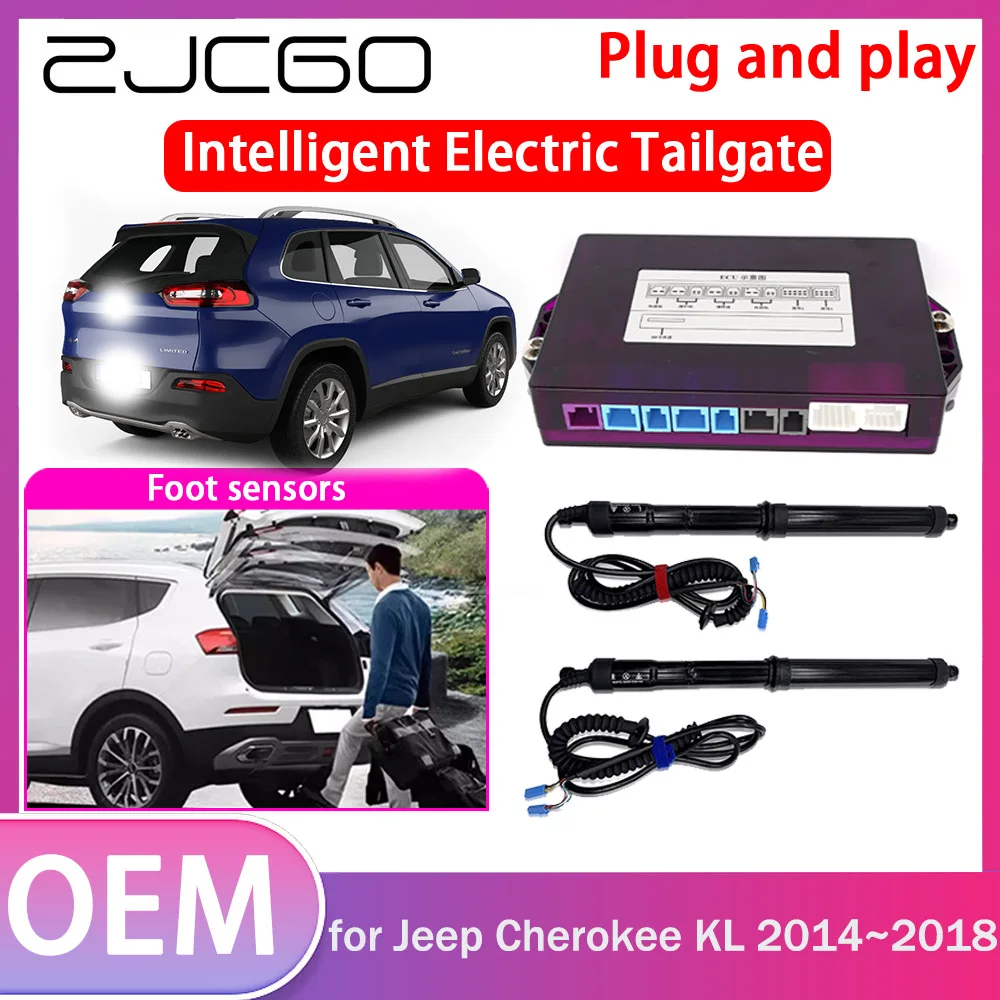 ZJCGO Electric Tailgate Lift Drive Trunk Opening Tail Gate Lift Soft Close Car Door for Jeep Cherokee KL 2014~2018