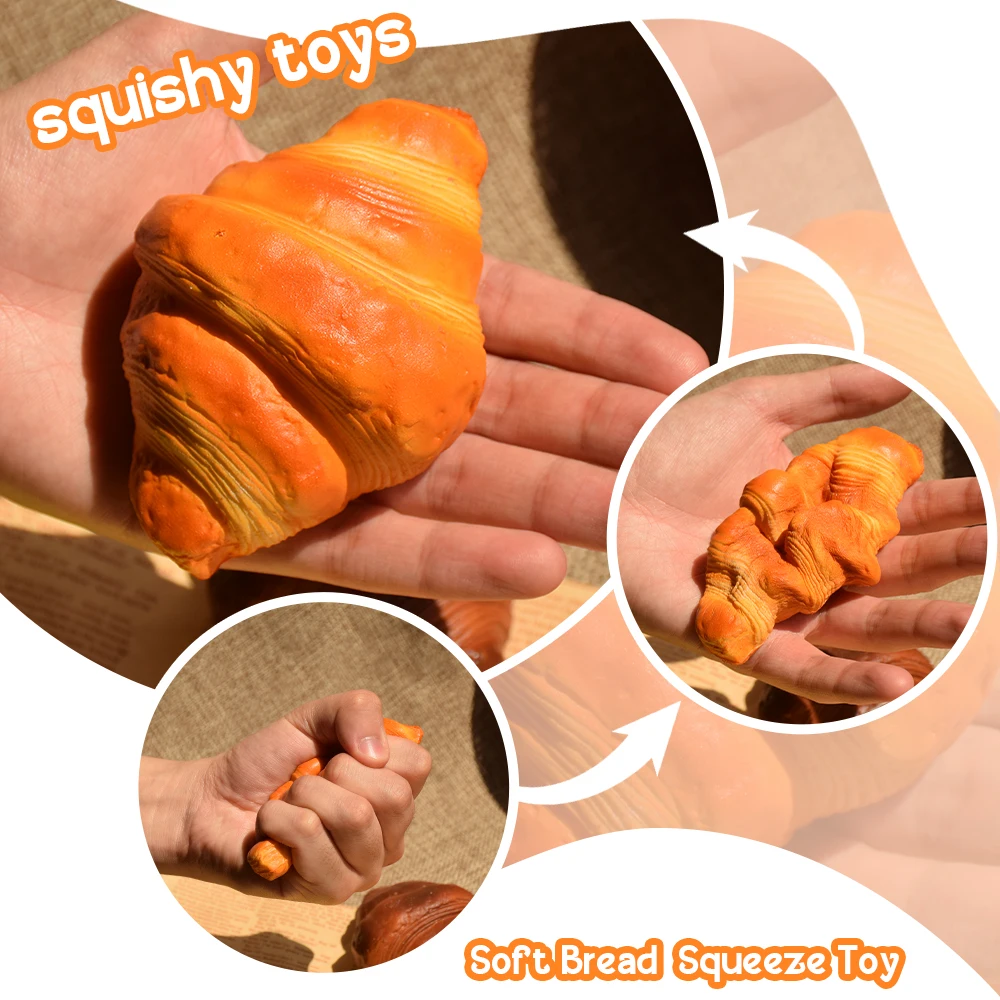 Artificial Bread Fake Croissant   Slow Rebound   Pinch Decompression   Vent Squeeze  Slow Rising  Decompress Food  1Pc