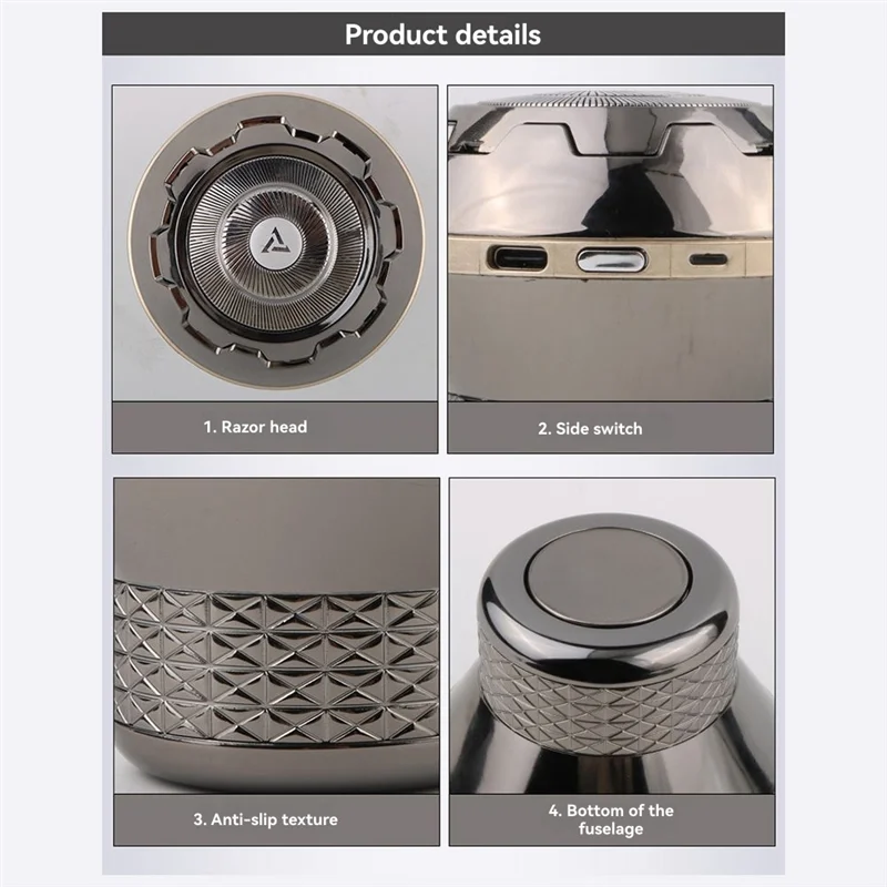 Complete Men's Grooming Kit - USB Rechargeable Electric Shaver, Waterproof Beard And Bald Head Trimmer-A77G