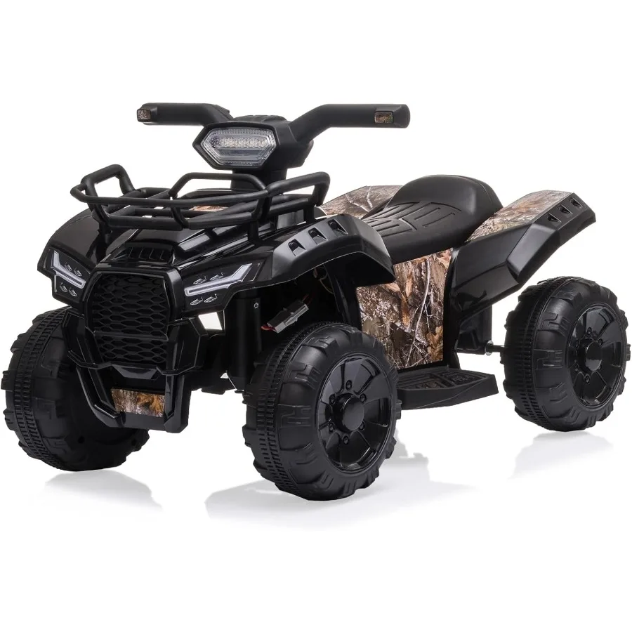 Elektryczny pojazd ATV na baterie 6V, quad 4-kołowy z reflektorami, MP3, USB, regulacją głośności, dużym siedzeniem.