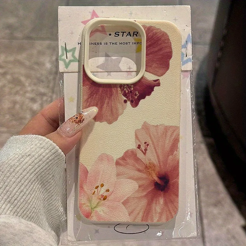 

Чехол для телефона в стиле ретро с цветочным узором лилии, подходит для телефонов серии iPhone 17, 16, 15, Plus, Pro, Max — подходит для использования в подарок