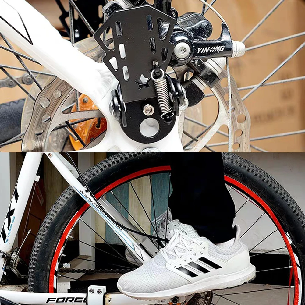 1 Pair Fold Rear Pedal Road Manganese Steel Folding Footrests Cycling Accessories Rear Wheel Manned Bike Bicycle Foot Pedal