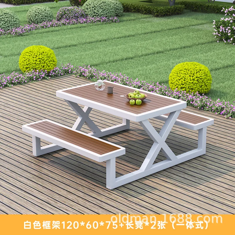 

Park outdoor courtyard one-piece tables and chairs outdoor garden scenic spot open-air bench square one-piece outdoor tables and
