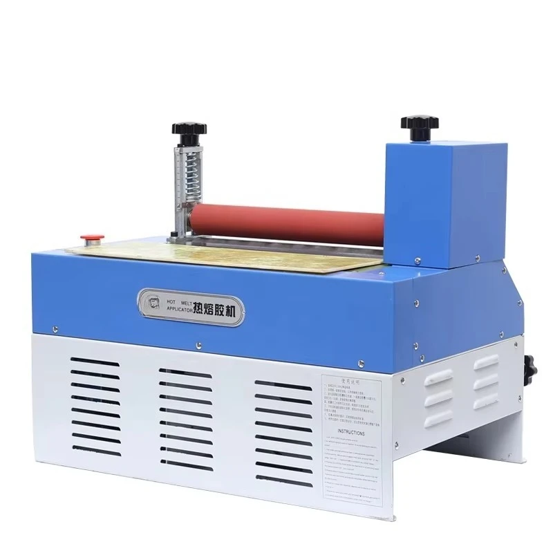 

Hot melt adhesive roller pasting machine