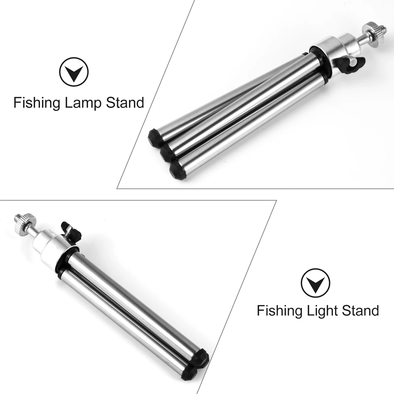

1 pc 26Cm Fishing Light Stand Retractable Tripod Bracket 360° Rotation Non-Slip Base For Night Fishing Lamp Holder Mobile Phone