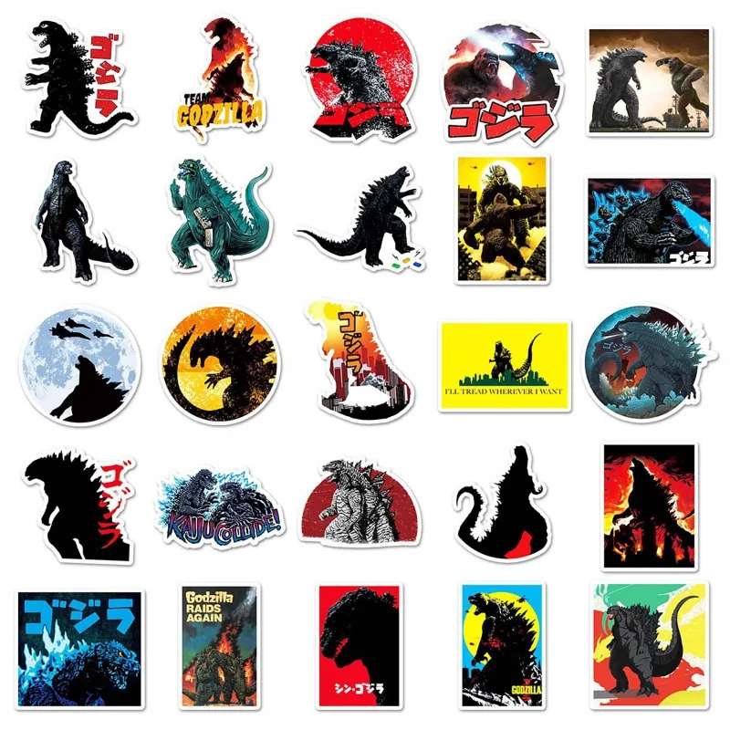 50pcs/set Movie Godzilla Personalized Fashion Handbag Laptop Skateboard Car Decoration Sticker Holiday Gift view 6