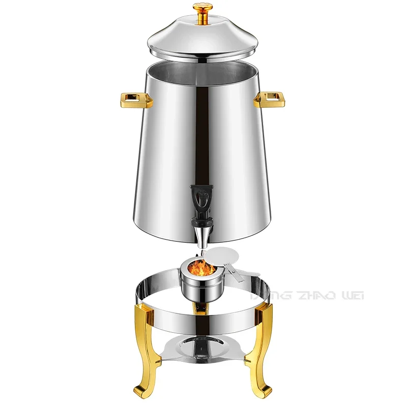 Commercial Retail 13L Hot Water Dispenser Tea Thermos Milk Dispenser Gold Copper Stainless Steel coffee urn