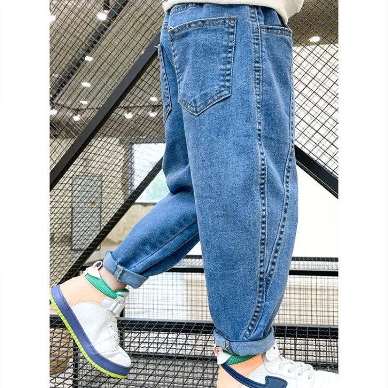 Vintage Baby Spring Autumn Jeans Pants For Boys Children Kids Trousers Clothing Teenagers Gift Home Outdoor High Quality