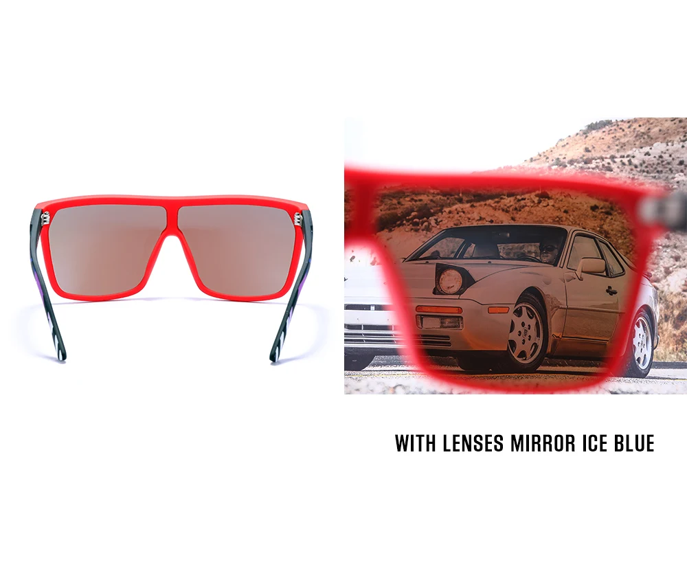 Kdeam High-End-Angels onnen brille für Männer und Frauen einteilige polarisierte Sonnenbrille mit langlebigen 5-Barrel-Scharnieren – Detail 20