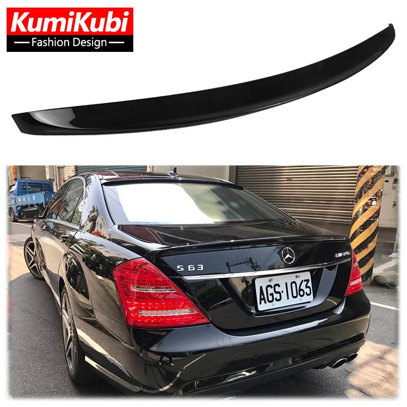 W221 AMG Style Spoiler For Mercedes Benz S Class W221 2005-2013  Car ABS Rear Spoiler Wing Trunk Lip S320 S400 S420 S450 S600