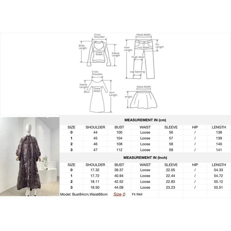 Vestido elegante feminino 2024 wnew alta qualidade marrom/bege manga longa auto laço no pescoço rendas retalhos maxi vestidos para férias