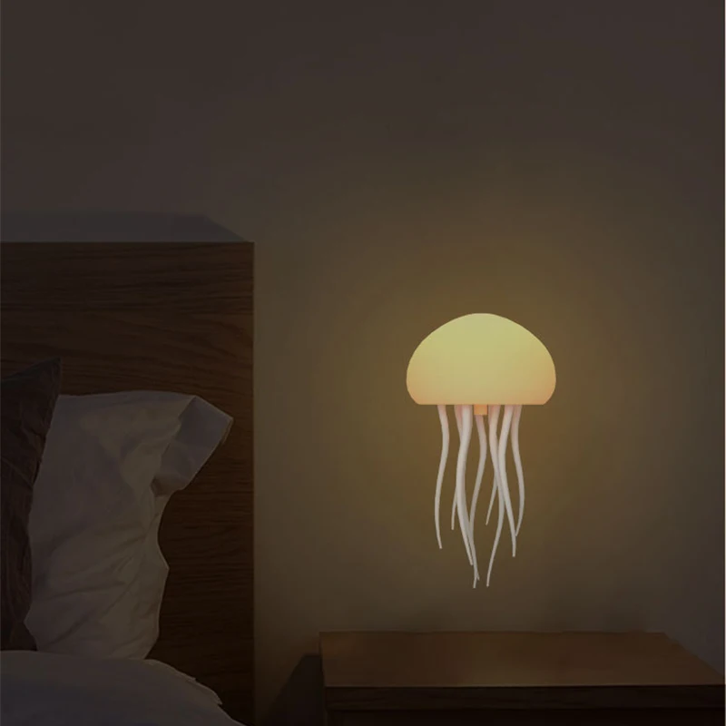 Jellyfish Light Swimming Voice Controlled With Dynamic Touch Full-color Gradient Color Built-in Battery Hung Ambient Light 2024