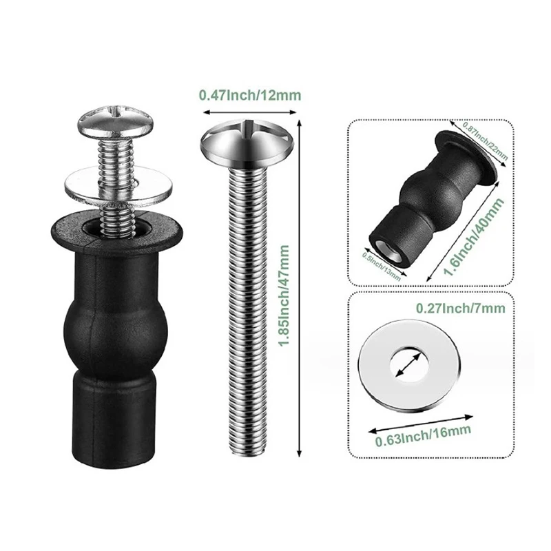 2pcs Toilet Seat Screws Nut Cover Lid Top Fixing Blind Hole Fitting Kits Bathroom Accessories Replacement Toilet Seat Screws