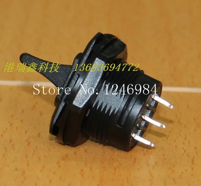 [SA] R13-405D ستة أقدام أسود مسطح مقبض تروس ثالث مفاتيح تبديل دائرية مزدوجة تايوان مفاتيح تبديل SCI جديدة-20 قطعة/الوحدة