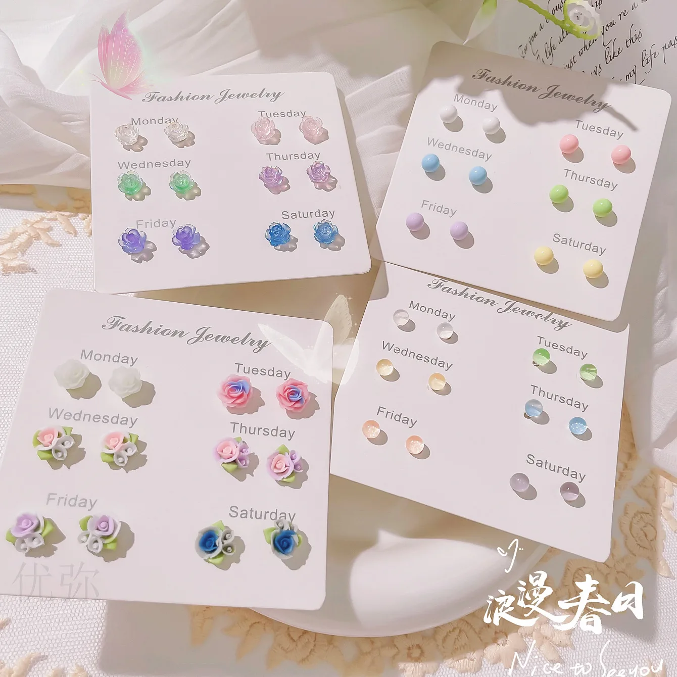 Ювелирные изделия Kiss Macaron цвета камелии серьги-гвоздики комплект женские корейские модные простые круглые красочные прозрачные серьги с бусинами